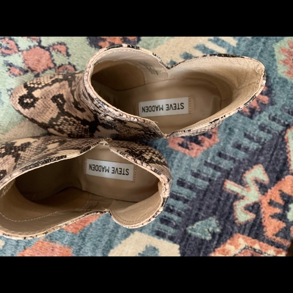 Steve Madden Snakeskin Heeled Booties - Picture 5 of 6
